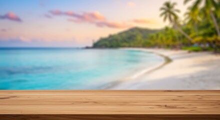 Fototapeta premium Coastal Dream, Soft Focus AI Generated