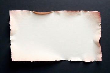 Close up of torn paper edges on dark background with space for custom message, torn paper, blank area, creative