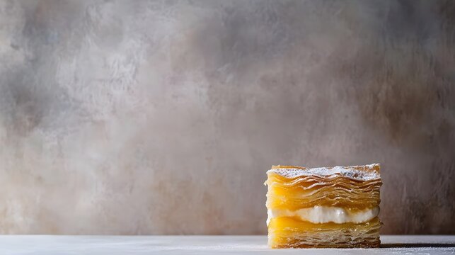 Delicious Moroccan Briouat Pastry with Honey Glaze on a Neutral Background