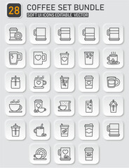 Versatile coffee icon collection for web design and mobile applications UI templates