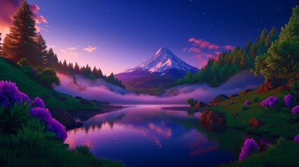 lake in the mountains