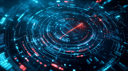 An AI powered system enhancing cybersecurity by analyzing real time network traffic and threat patterns, futuristic AI-driven security platform, Cybersecurity technology style