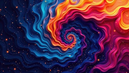Fototapeta premium Abstract swirling pattern resembling a stylized face , decor, style, form