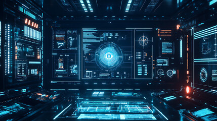 Obraz premium An AI powered system enhancing cybersecurity incident response by analyzing system vulnerabilities, attack signatures, and network traffic to provide proactive security measures