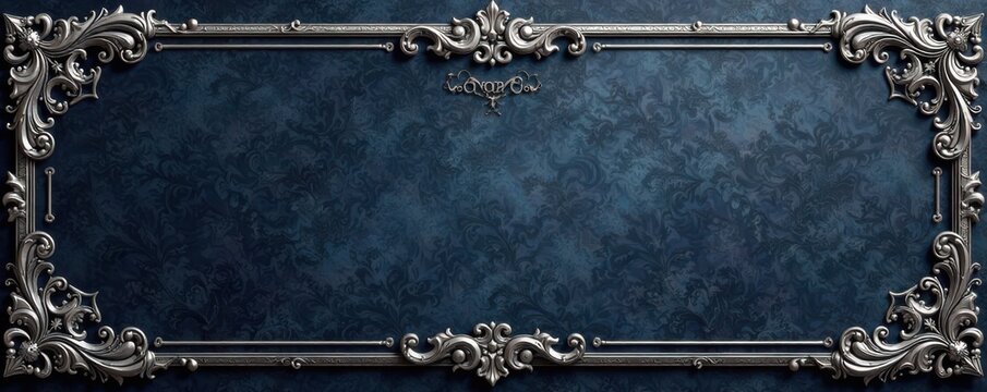 Elegant silver scroll element with filigree details , elegant, silver scroll, filigree
