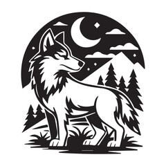 Wolf SVG Bundle | Tribal, Forest, Moon, Howling Wolf Vector Designs