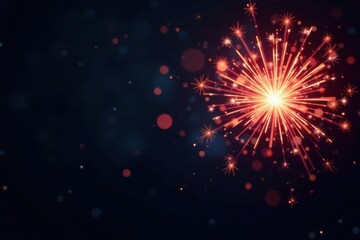 Fireworks bursting in mid-air with sparklers and glitter, glitter, explosions in air, sparkling lights