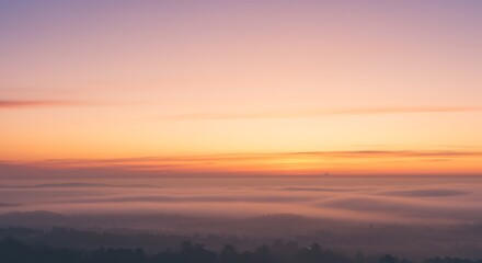 Obraz premium Sunrise Sea of Clouds AI Generated