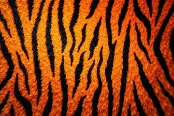 Seamless Stripe Pattern of Bengal Tiger's Fur , Animal Skin, White Black