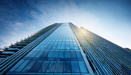 Fototapeta premium modern glass facade of urban office building