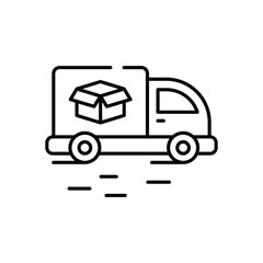 Delivery Truck vector icon stock illustration