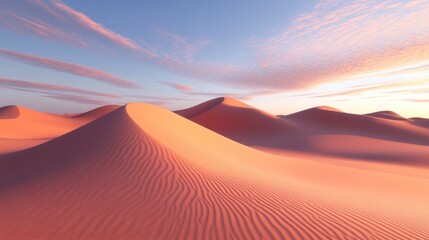 Sunrise over Desert Dunes