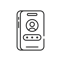 Account Login vector icon stock illustration