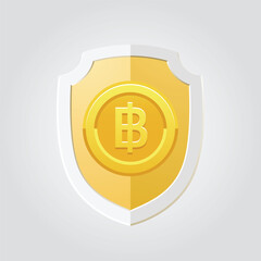 Golden coin collection illustrate with currency in 3D style for multimedia design.