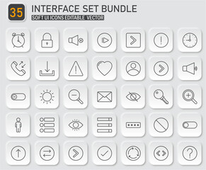 Versatile Interface Soft UI Icon Set Bundle for Modern Application Design