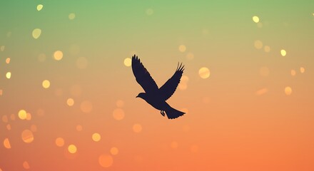 Fototapeta premium Ember Wings, Dawn's Embrace AI Generated