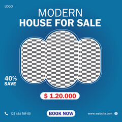 corporate minimal house social media post design template