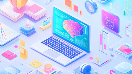 An AI powered system enhancing e learning platforms by analyzing real time student feedback and course performance data, futuristic AI-driven education platform, Educational technology style