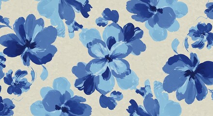 Fototapeta premium Azure Bloom Impression AI Generated