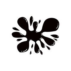 black ink splash
