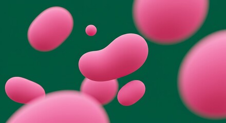 Pink Bloom on Emerald AI Generated