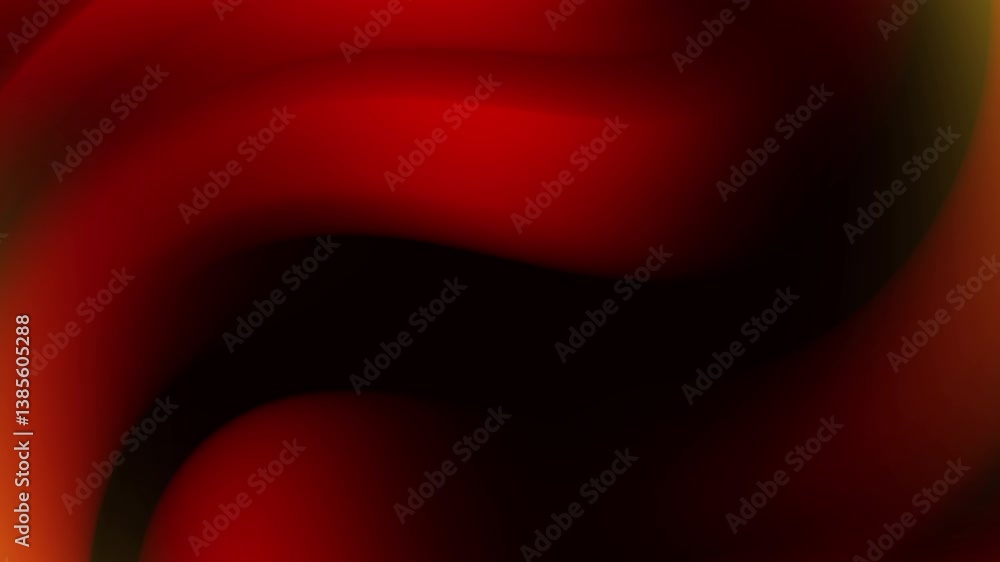 Poster abstract smooth wavy red and black gradient background animation