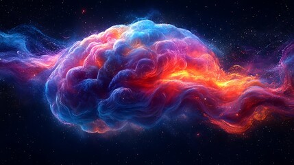 Vivid brain colorful explosion creativity ideas high resolution hd image