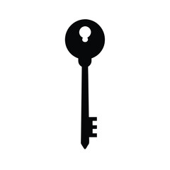 vector illustration of a skeleton key