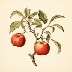 botanical illustration old vintage medieval 