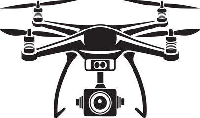 Drone Silhouette Vector Icon Design