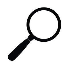 magnifying glass on white background