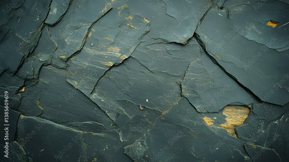 Poster dark slate rock texture background with natural layer patterns