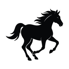 black horse vector illustration