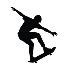 silhouette of a man jumping