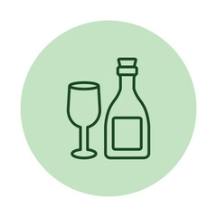 Champagne pentaglow , vector, pixel perfect, illustrator file 
