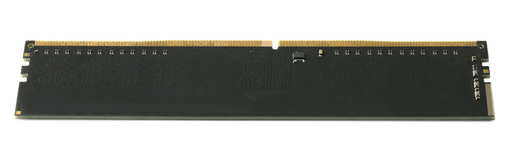 One black RAM module isolated on white