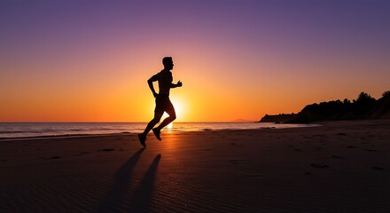 Sunset Strides AI Generated