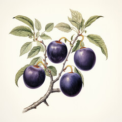 botanical illustration old vintage medieval 