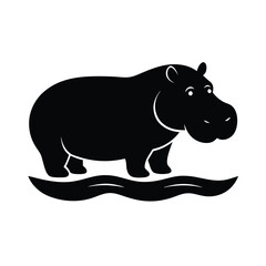 vector illustration of a hippopotamus