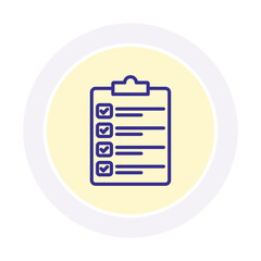 Checklist color circle icon , vector, pixel perfect, illustrator file