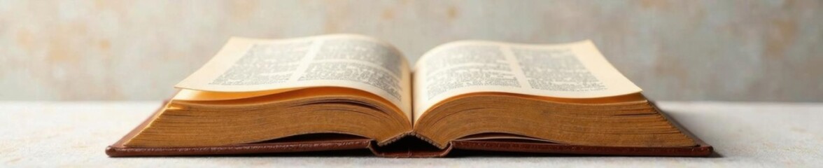 Obraz premium Book back cover with intricate, simulated shadows and glossy finish on a neutral-colored background, shadows, texture, glossy