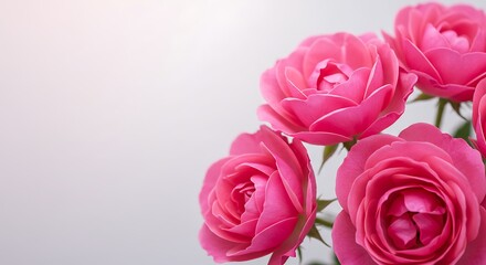 Fototapeta premium Pink Petals, Soft Light AI Generated