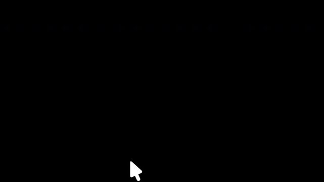 5 different Mouse Cursor icon Animation where the arrow enter, click and then disappear. Pointer Arrow Cursor Clicking. Technology and Internet icon animations on alpha background.