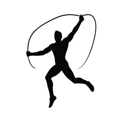 tennis player silhouette vector illustration