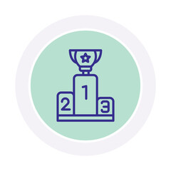 Podium color circle icon , vector, pixel perfect, illustrator file 
