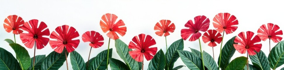 Cluster of Monsteras on White Background, plants, nature