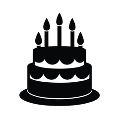 birthday cake isolated on white