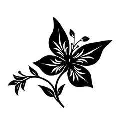 Elegant Black and White Floral Design, Vector Illustration for Decor & Design