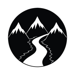 vector illustration of mountain landscape