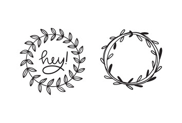 Set hand drawn ornamental element collection